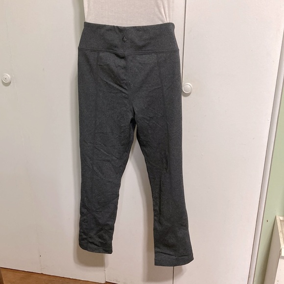 PRANA Breathe Heathered Gray Large Activewear Crop Capri Mid Rise Leggings Large - Picture 3 of 16